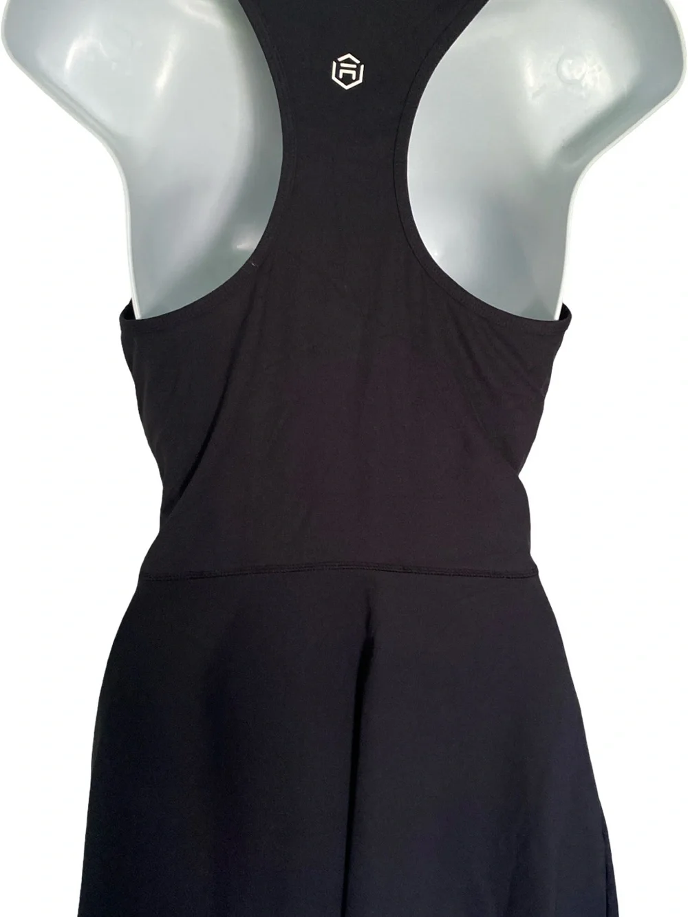 Sleek Black Scoop-Neck Mini Dress